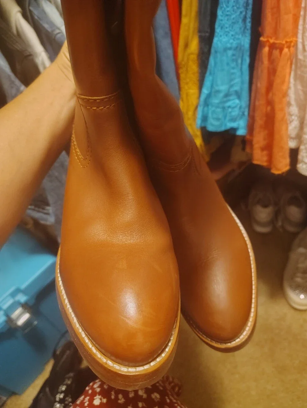 Sold 💓 💓 💓 💓 💓. Frye Camryn Classic Tall Riding Boots in Cognac Brown